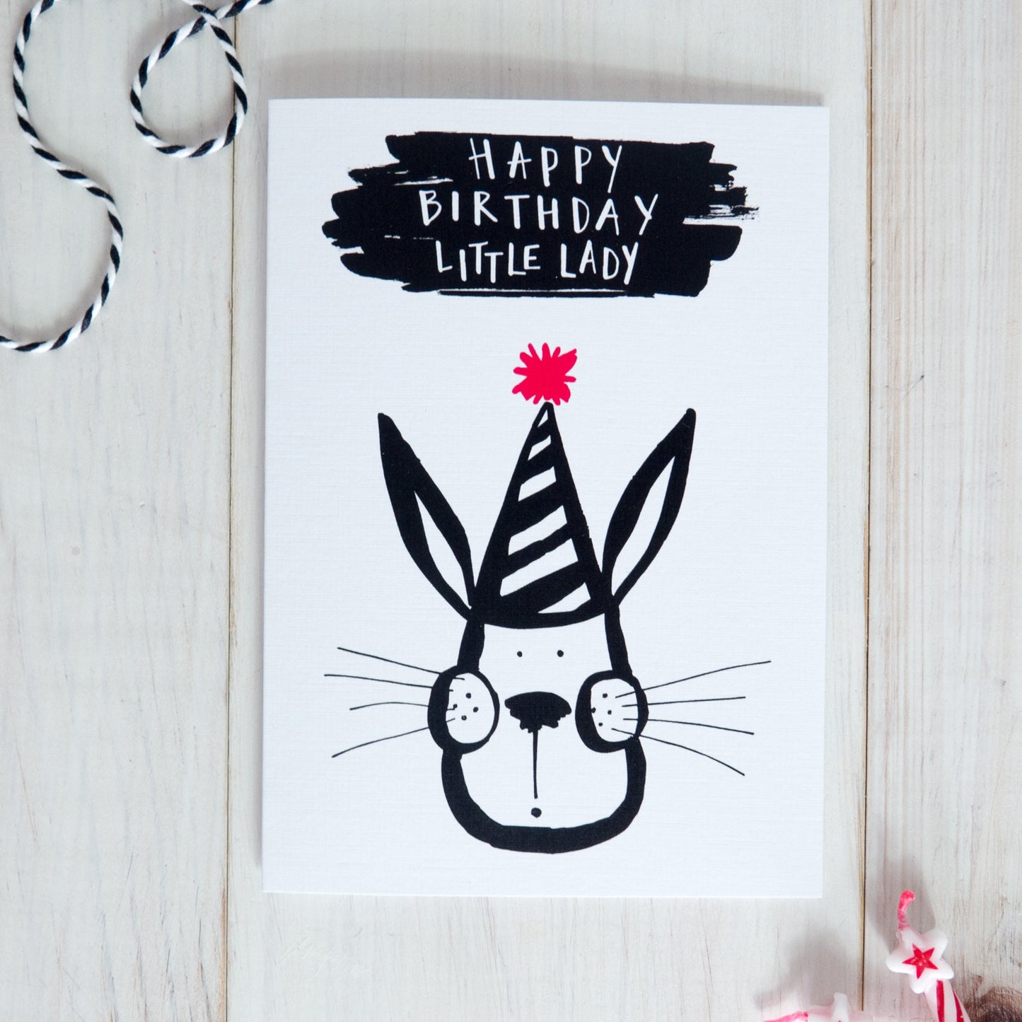 Birthday Bunny Girl's Birthday Card