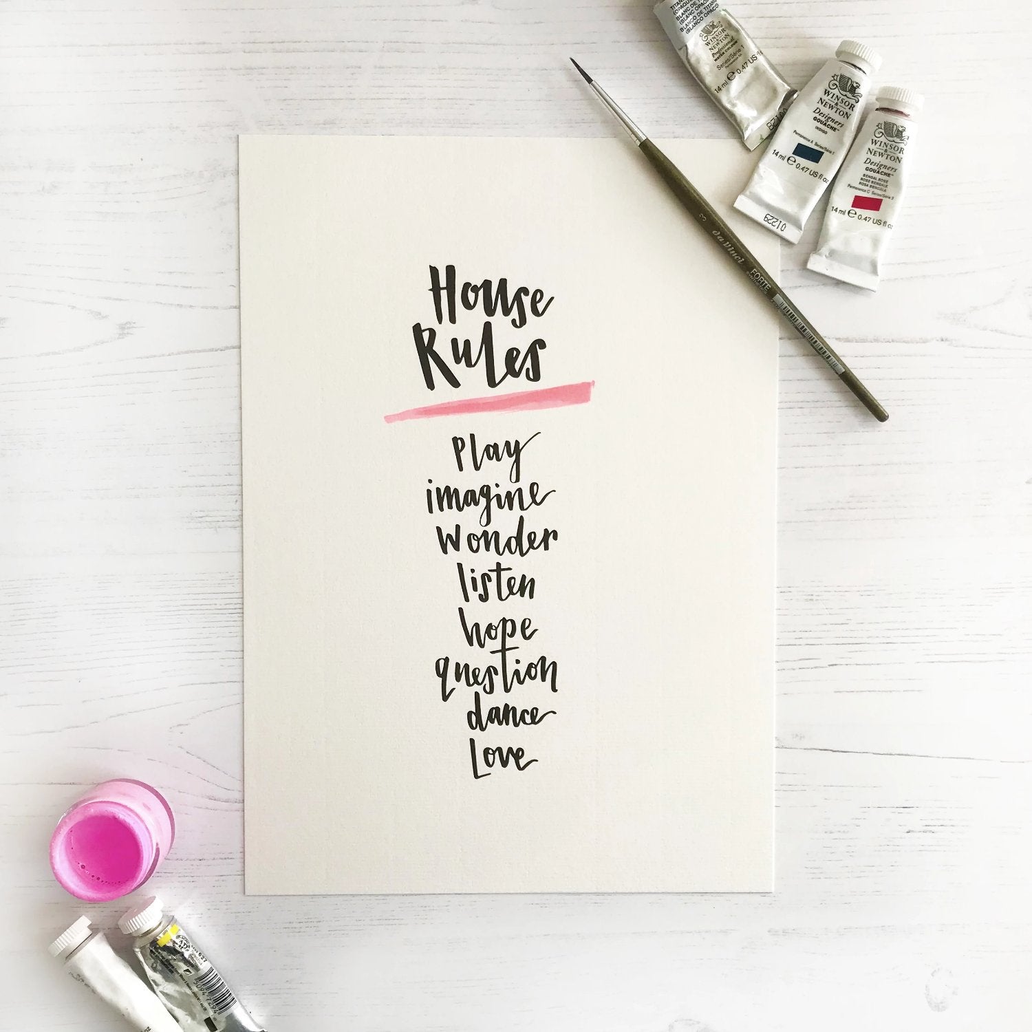 House Rules Calligraphy Quote © Betty Etiquette 2018
